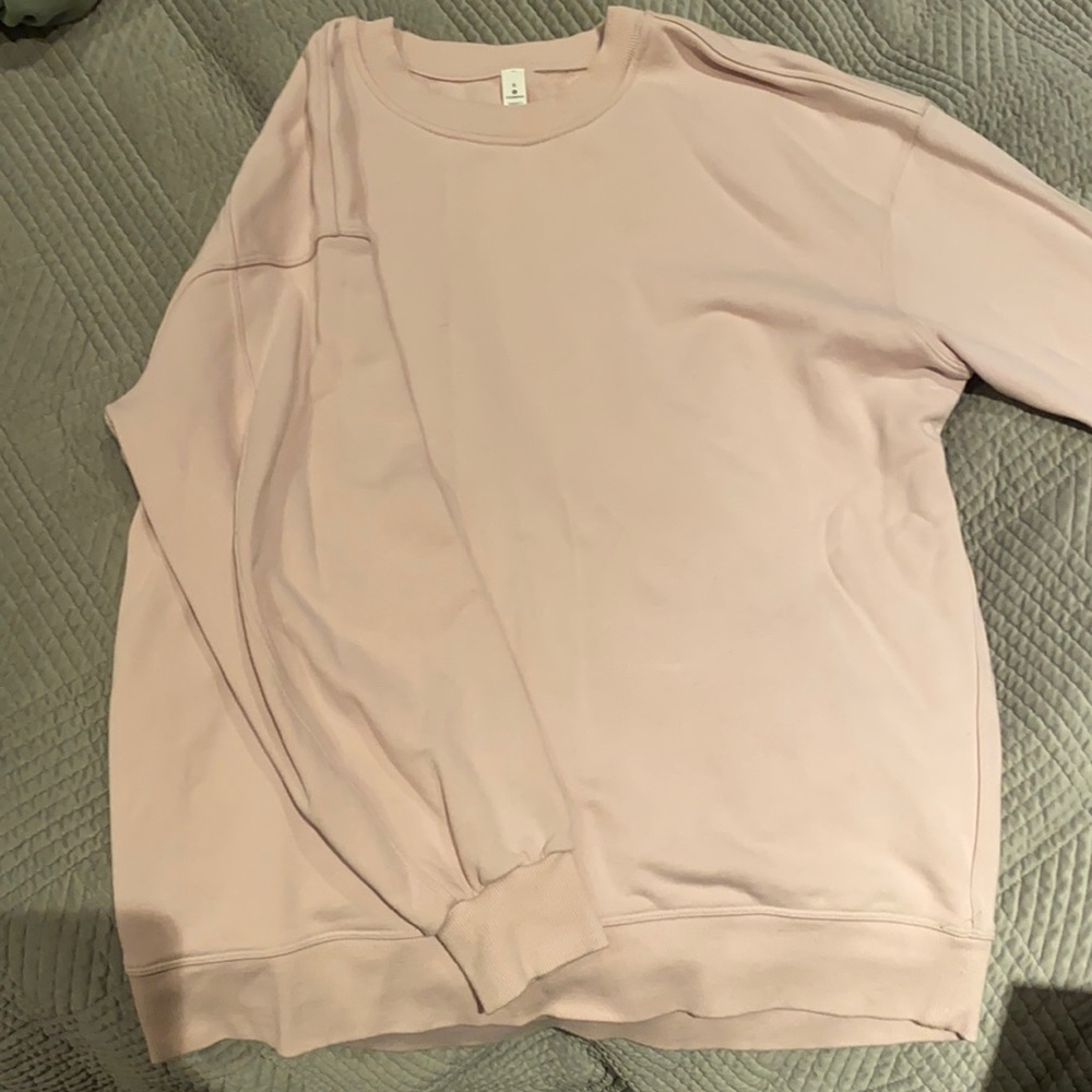 Lululemon crew neck sweater in light pink